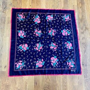 Vintage Michael Vernet Paris Silk Floral Scarf
